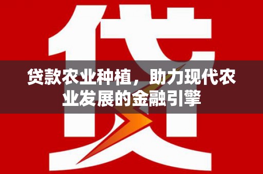 江川贷款农业种植，助力现代农业发展的金融引擎