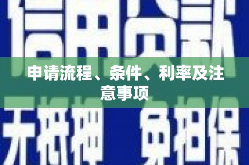 隆昌申请流程、条件、利率及注意事项
