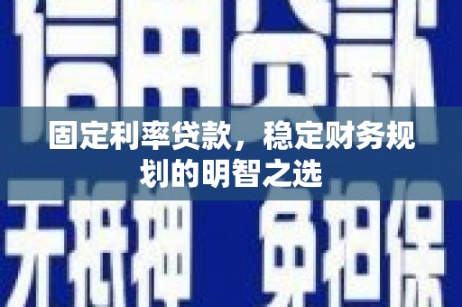 隆子固定利率贷款，稳定财务规划的明智之选