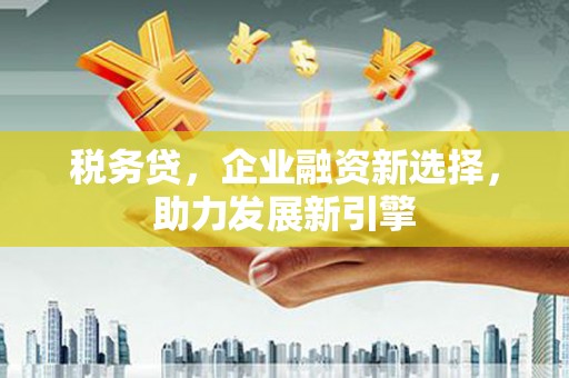 屯门税务贷，企业融资新选择，助力发展新引擎