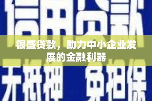 端州银盛贷款，助力中小企业发展的金融利器