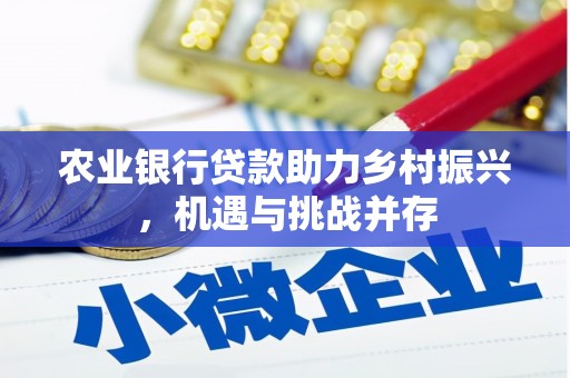 寿阳农业银行贷款助力乡村振兴，机遇与挑战并存