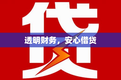 甲仙透明财务，安心借贷